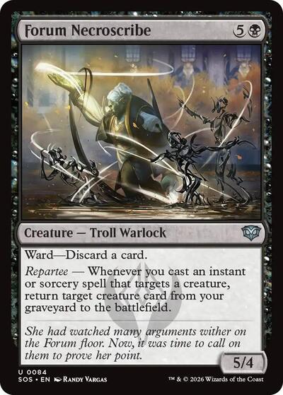 Forum Necroscribe (Secrets of Strixhaven) Light Play Foil