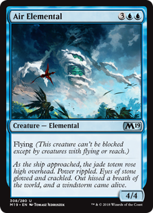 Air Elemental (Magic 2019 Core Set) Damaged / Poor