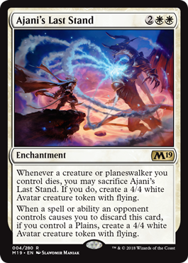 Ajani's Last Stand (Magic 2019 Core Set) Light Play Foil