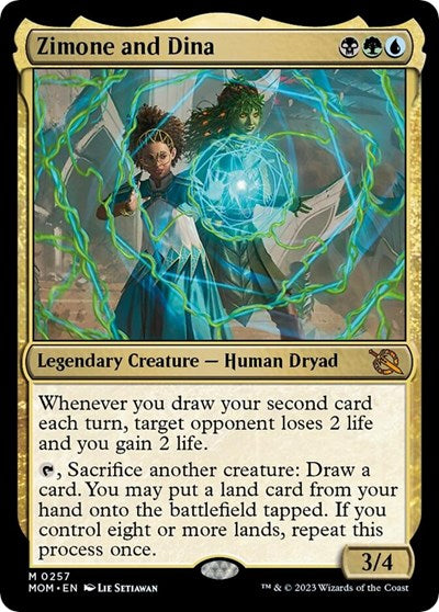 Zimone and Dina (March of the Machine) Medium Play Foil