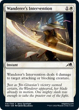 Wanderer's Intervention (Kamigawa: Neon Dynasty) Medium Play