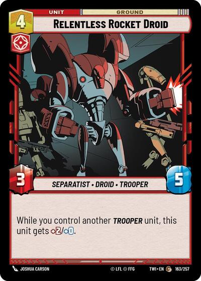 Relentless Rocket Droid (Twilight of the Republic) Near Mint Foil