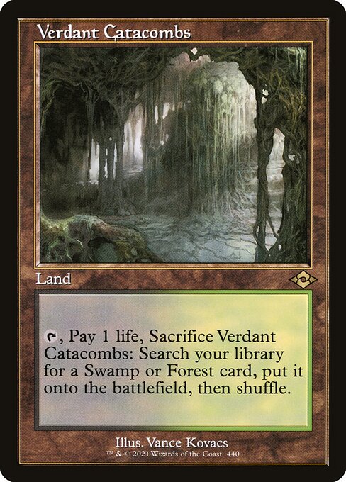 Verdant Catacombs (Retro Frame) (Foil Etched) (Modern Horizons 2) Medium Play Foil