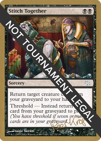 Stitch Together - 2003 Peer Kroger (JUD) (World Championship Decks) Light Play