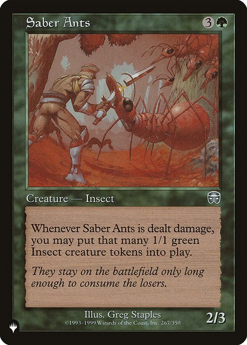 Saber Ants|4|0|0.00