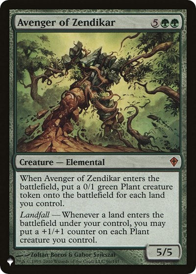 Avenger of Zendikar (The List) Light Play