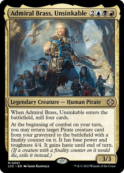 Admiral Brass, Unsinkable (Commander: The Lost Caverns of Ixalan) Medium Play Foil
