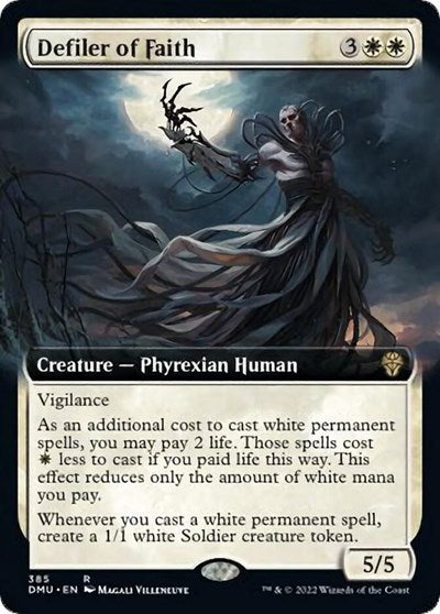 Defiler of Faith (Extended Art) (Dominaria United) Medium Play Foil