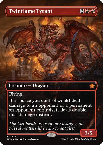 Twinflame Tyrant (Borderless) (Foundations) Near Mint