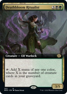 Deathbloom Ritualist (Extended Art) (The Brothers' War) Light Play