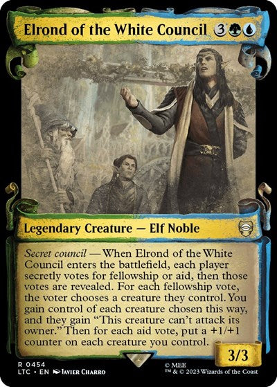 Elrond of the White Council (Showcase Scrolls) (Commander: The Lord of the Rings: Tales of Middle-earth) Near Mint