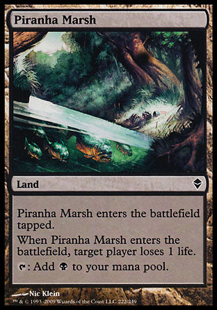Piranha Marsh (Zendikar) Damaged / Poor Foil