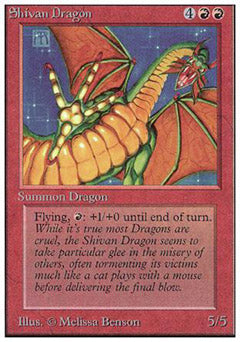 Shivan Dragon (Unlimited) Damaged / Poor
