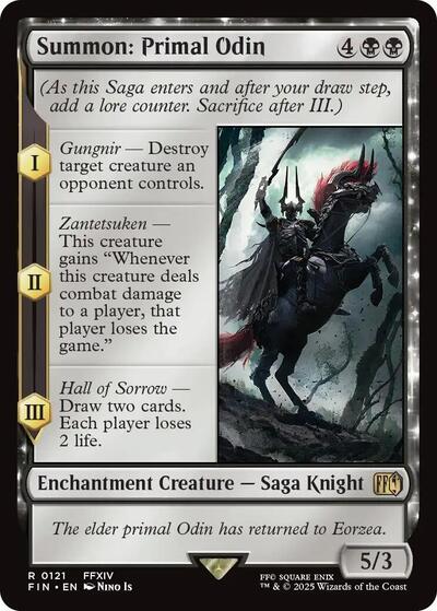 Summon: Primal Odin (Universes Beyond: FINAL FANTASY) Near Mint Foil
