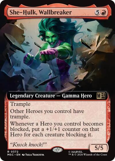 She-Hulk, Wallbreaker (Extended Art) (Commander: Marvel Super Heroes) Near Mint