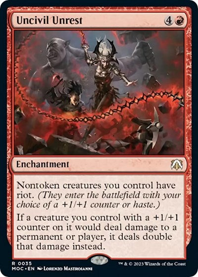Uncivil Unrest (Commander: March of the Machine) Damaged / Poor