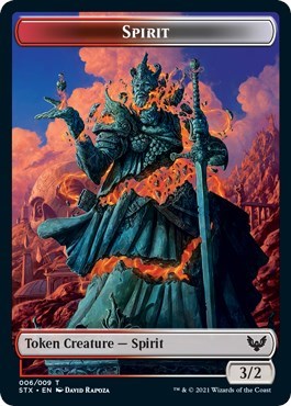 Spirit / Avatar Double-sided Token (Strixhaven: School of Mages) Medium Play Foil