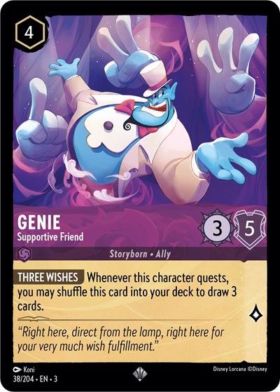 Genie - Supportive Friend (Into the Inklands) Near Mint Cold Foil