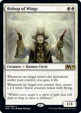 Bishop of Wings (Magic 2020 Core Set) Medium Play