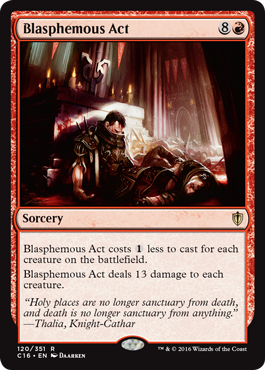 Blasphemous Act (Commander 2016 Edition) Light Play