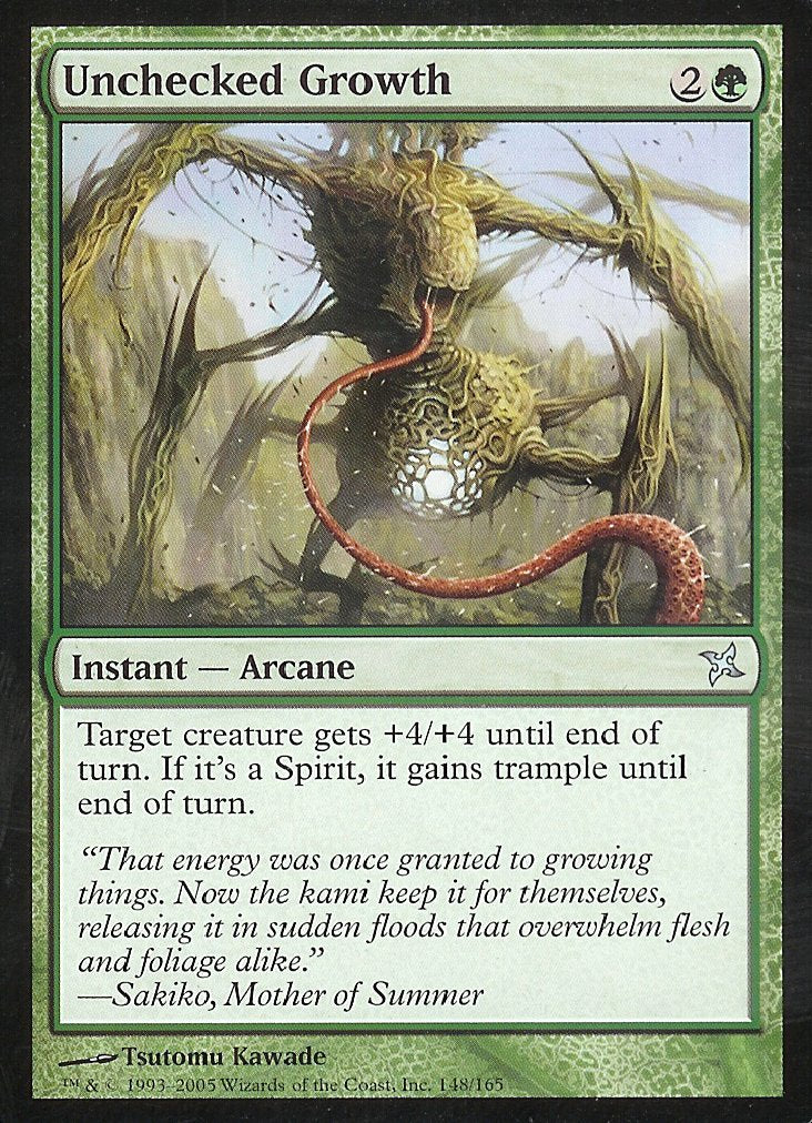 Unchecked Growth (Betrayers of Kamigawa) Medium Play Foil