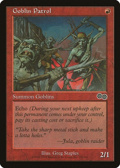 Goblin Patrol (Urza's Saga) Light Play
