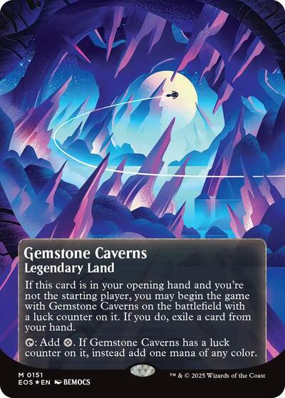 Gemstone Caverns (0151) (Borderless) (Galaxy Foil) (Stellar Sights) Damaged / Poor Foil