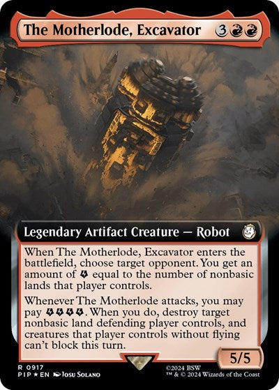 The Motherlode, Excavator (Extended Art) (Surge Foil) (Universes Beyond: Fallout) Near Mint Foil