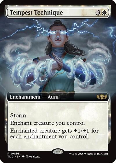 Tempest Technique (Extended Art) (Commander: Tarkir: Dragonstorm) Light Play