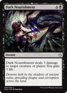 Dark Nourishment (Ixalan) Light Play Foil