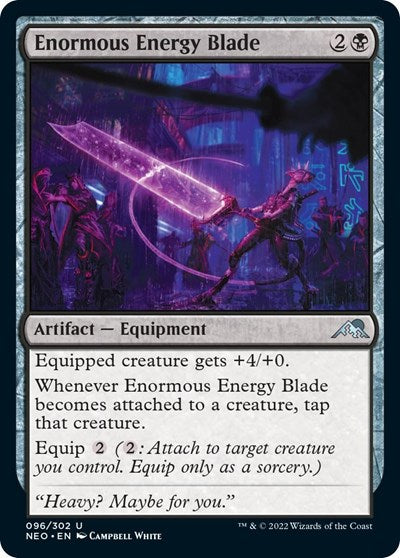 Enormous Energy Blade (Kamigawa: Neon Dynasty) Light Play