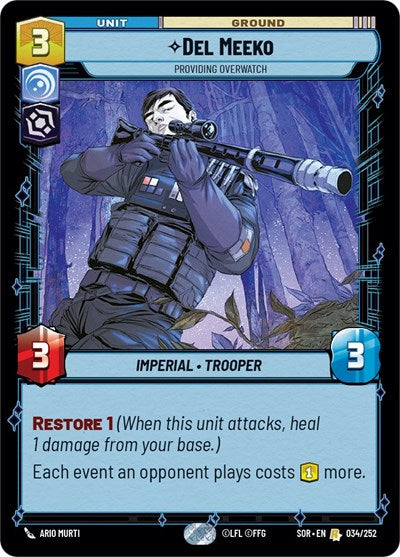 Del Meeko Providing Overwatch (Spark of Rebellion) Near Mint Foil