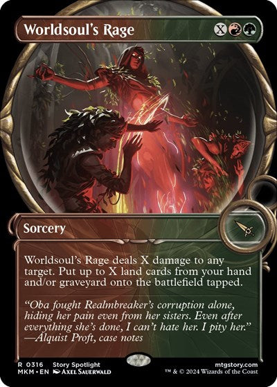 Worldsoul's Rage (Showcase) (Murders at Karlov Manor) Light Play Foil