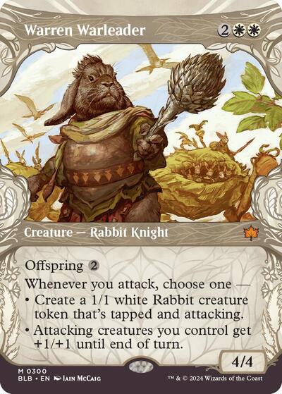 Warren Warleader (Showcase) (Bloomburrow) Light Play