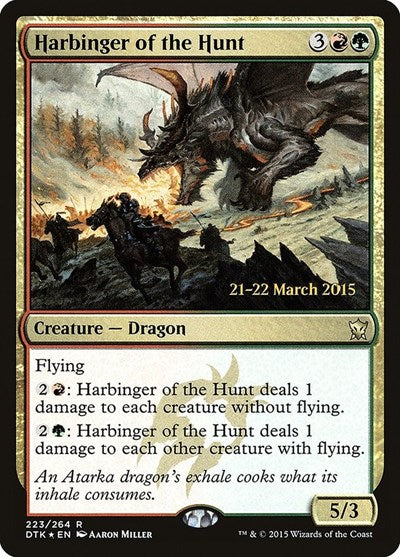 Harbinger of the Hunt (Promos: Prerelease Cards) Medium Play Foil