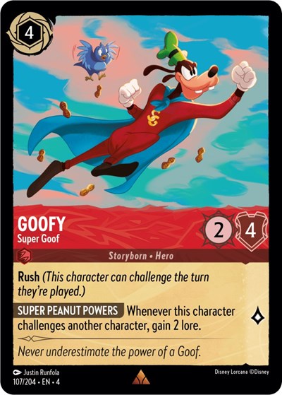 Goofy - Super Goof (Ursula's Return) Near Mint Cold Foil