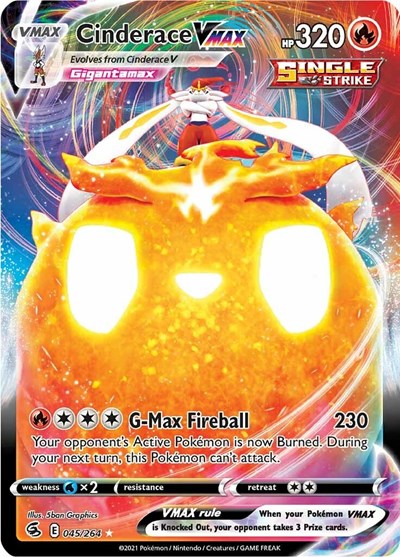 Cinderace VMAX (SWSH08: Fusion Strike) Near Mint Holofoil