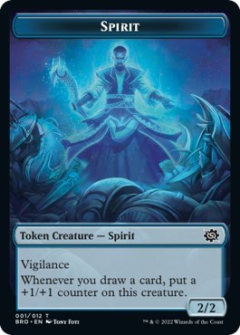 Spirit Token (The Brothers' War) Light Play