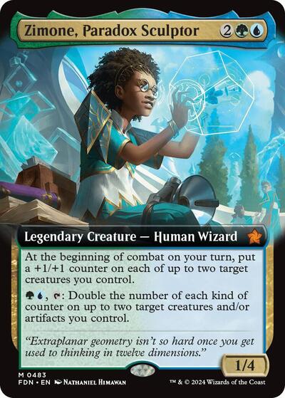 Zimone, Paradox Sculptor (Extended Art) (Foundations) Light Play Foil