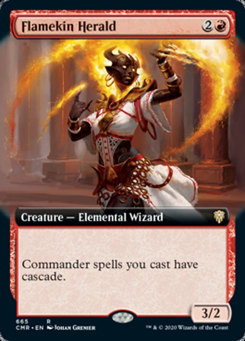 Flamekin Herald (Extended Art) (Commander Legends) Light Play Foil
