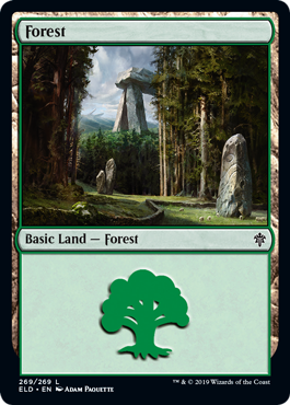 Forest (269) (Throne of Eldraine) Light Play Foil