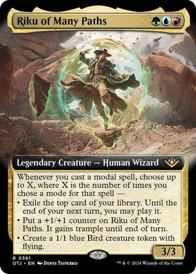 Riku of Many Paths (Extended Art) (Outlaws of Thunder Junction) Near Mint Foil