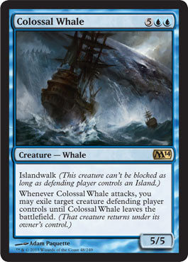 Colossal Whale (Magic 2014 Core Set) Medium Play Foil