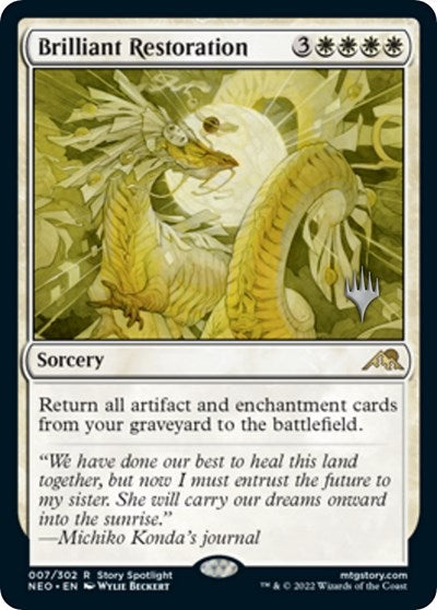 Brilliant Restoration (Promo Pack: Kamigawa: Neon Dynasty) Near Mint Foil