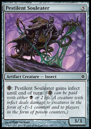 Pestilent Souleater (New Phyrexia) Light Play Foil