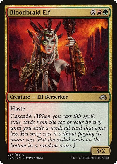 Bloodbraid Elf (Planechase Anthology) Light Play