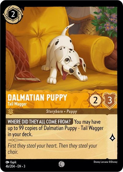 Dalmatian Puppy - Tail Wagger (4b/204) (Into the Inklands) Near Mint Cold Foil