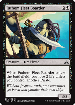 Fathom Fleet Boarder (Rivals of Ixalan) Light Play