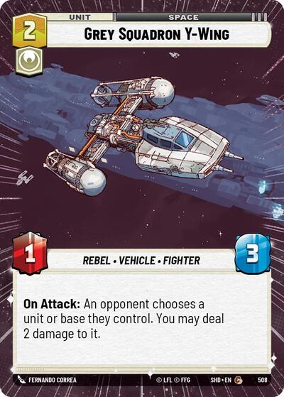 Grey Squadron Y-Wing (Hyperspace) (Shadows of the Galaxy) Near Mint Foil