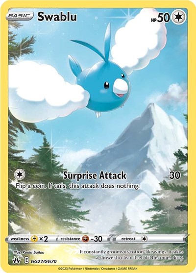 Swablu (Crown Zenith: Galarian Gallery) Light Play Holofoil